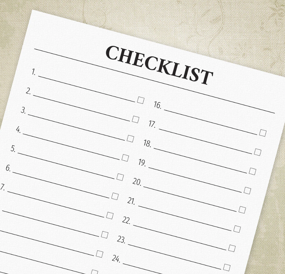 Checklist pour l’examen du code du backend